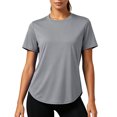 thumbnail image 1 of Cadmus Womens Workout Tops Short Sleeve Hip Length Crewneck Basic Tee Shirts UPF 50+ Dry Fit, 1 of 8