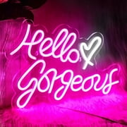 Cadodis Pink LED Neon Sign Wall Decor Customizable Dimmable Light with USB Power, Perfect for Bedroom, Wedding, Home & Bar Decor - 16 Color Changing Neon Lights