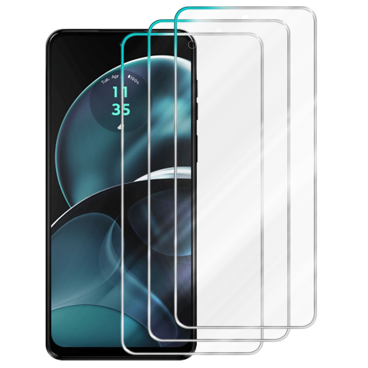 Cadorabo 3 Pellicole Vetro Temperato 9H Per Motorola Moto E5 Play, Trasparente, Anti Graffio, Compatibile 3D Touch