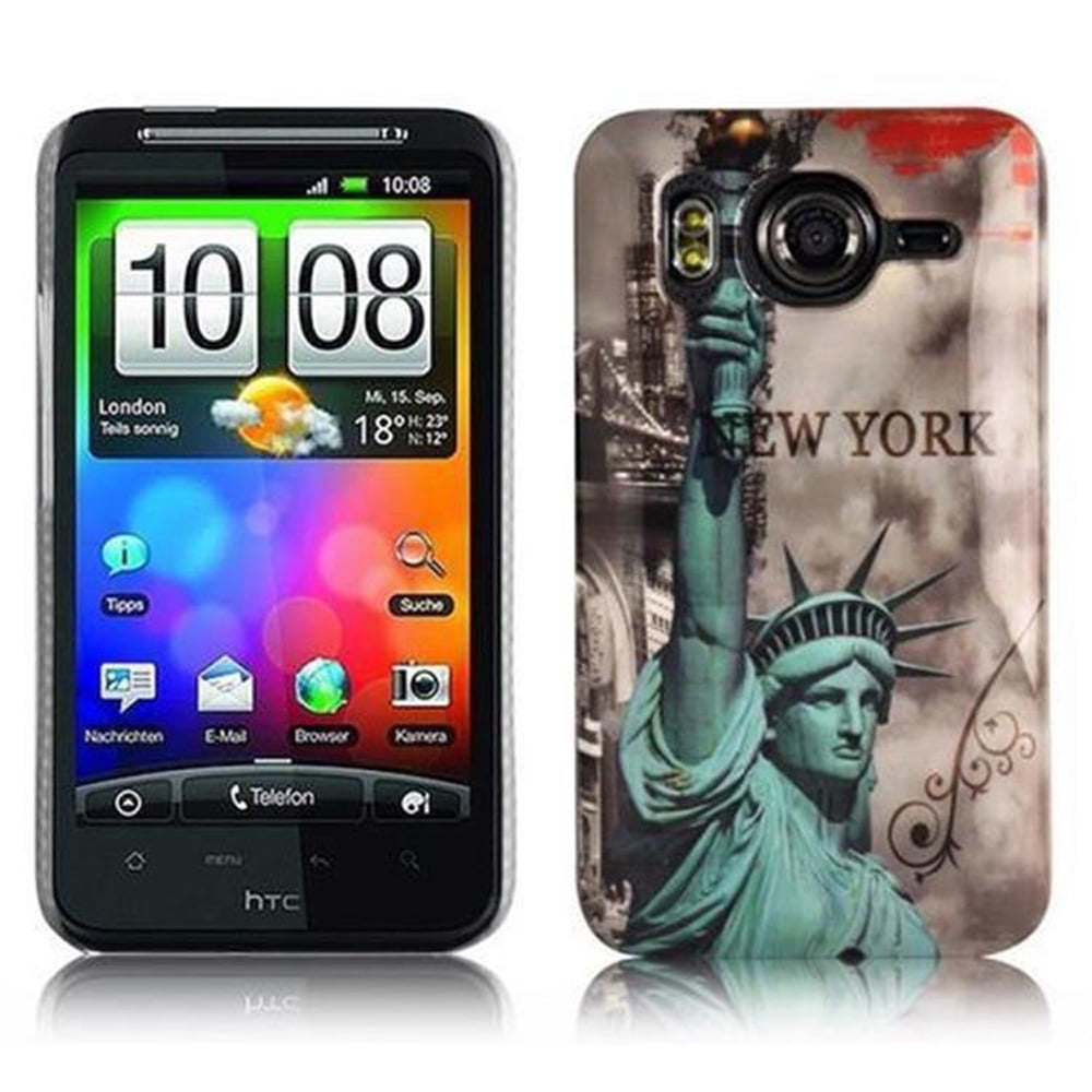 cadorabo Case works with HTC Desire 820 in FROST DARK BLUE - Shockproof