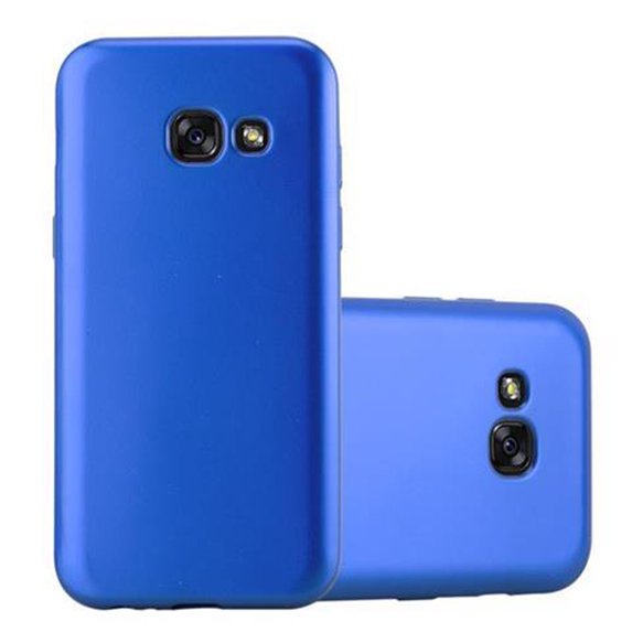 Cadorabo Case for Samsung Galaxy A5 2017 Cover in METALLIC BLUE Matt Metallic Protection