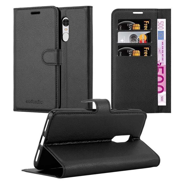 Cadorabo Case for Xiaomi RedMi NOTE 4 Cover in OXID BLACK magnetic closure