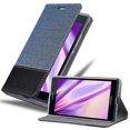 thumbnail image 1 of Cadorabo Cover for Huawei ASCEND P7 Case in DARK BLUE BLACK magnetic closure, 1 of 6