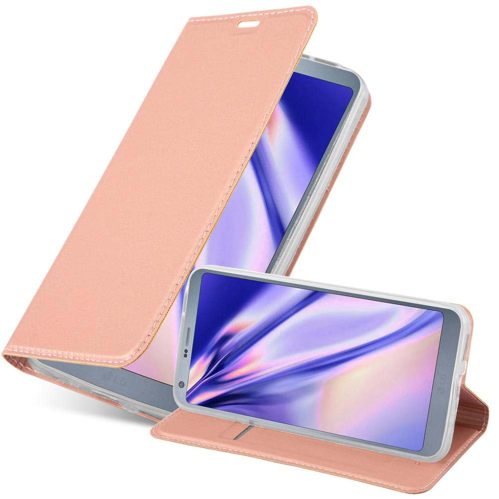 Cadorabo Custodia Libro Per LG G6 - Portafoglio In Pelle Finta Con Vani Carte, Chiusura Magnetica E Funzione Stand - Colore Oro Rosa - 3