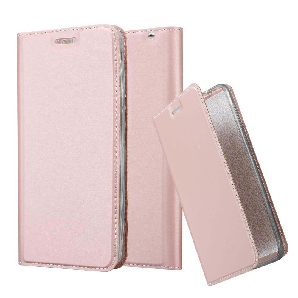 Cadorabo Custodia Libro per Motorola Moto C Plus in Nero di Notte - con Vani di Carte, Funzione Stand e Chiusura Magnetica - Portafoglio Cover Case Wallet Book Etui Protezione