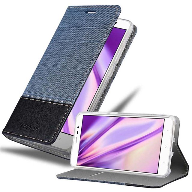 Cadorabo Cover for Xiaomi RedMi NOTE 4 Case in DARK BLUE BLACK magnetic closure