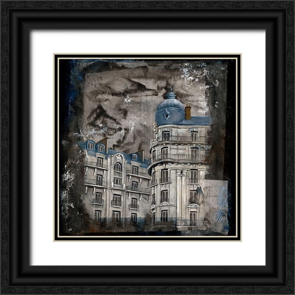 Cadoret, Virginie 15x15 Black Ornate Wood Framed with Double Matting Museum Art Print Titled - Facade II