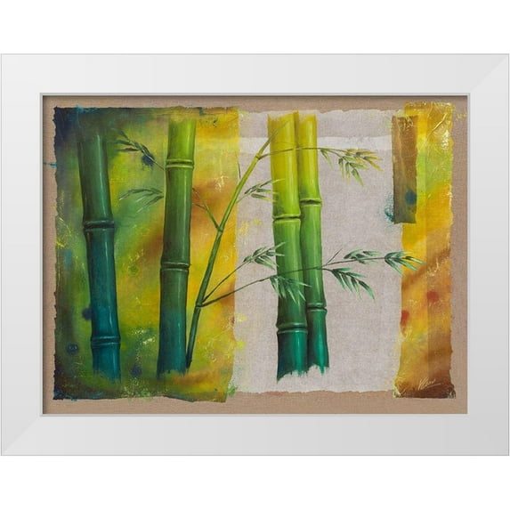 Cadoret, Virginie 32x25 White Modern Wood Framed Museum Art Print Titled - Bambou II
