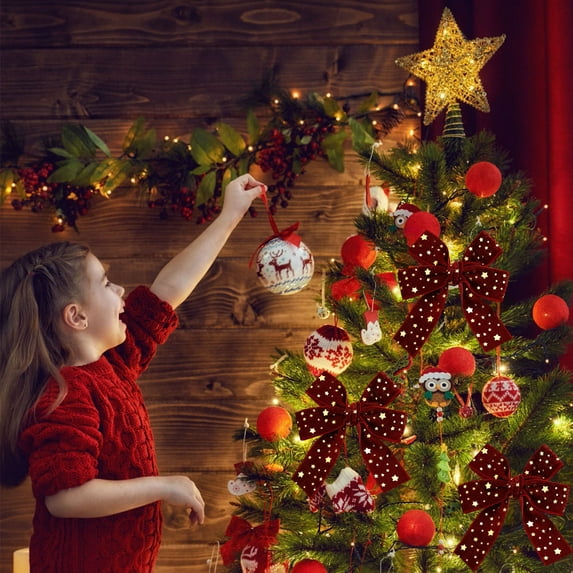 Cadorn 1 PC Christmas Velveteen Ribbon with Gold Foil Print, Pink Satin Decorative Sash for Christmas Tree Xmas Holiday Party Decorations Supplies