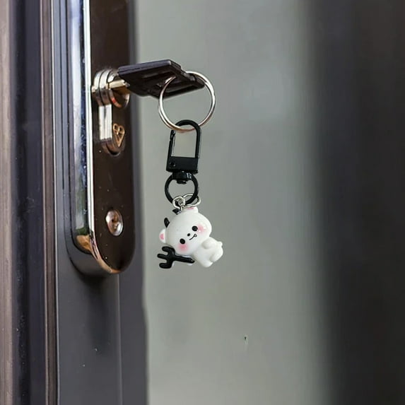 Cadorn 1 PCS Halloween Ghost Spoon Keychain, Spooky Hanging Ornament for Halloween Party Decorations, Haunted House Accessories, Holiday Door Decor