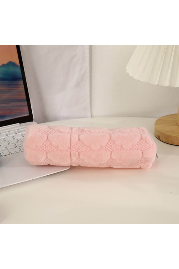 1 PCS Soft Storage Bag, Multi-functional Large Capacity Pink Organizer for Travel, Cosmetic Storage, Stationery Case - Portable Carrying Pouch for Everyday Use