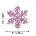 thumbnail image 1 of Cadorn 12 PCS 3.94 Inch Christmas Snowflake Ornaments, Pink Glittering Snowflake Cutouts for Holiday Tree Decorations, Xmas Home Party Festive Decorative Supplies, 1 of 6