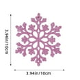 thumbnail image 1 of Cadorn 12 PCS Christmas Snowflake Ornaments, 3.94 Inch Pink Hanging Decorative Flakes for Christmas Tree Xmas Holiday Party Decor Supplies, 1 of 6