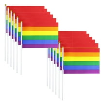Cadorn 12Pcs/Set LGBT Rainbow Hand - Waving Flags – Vibrant Festival Flags for Parades, Pride Events & Celebrations