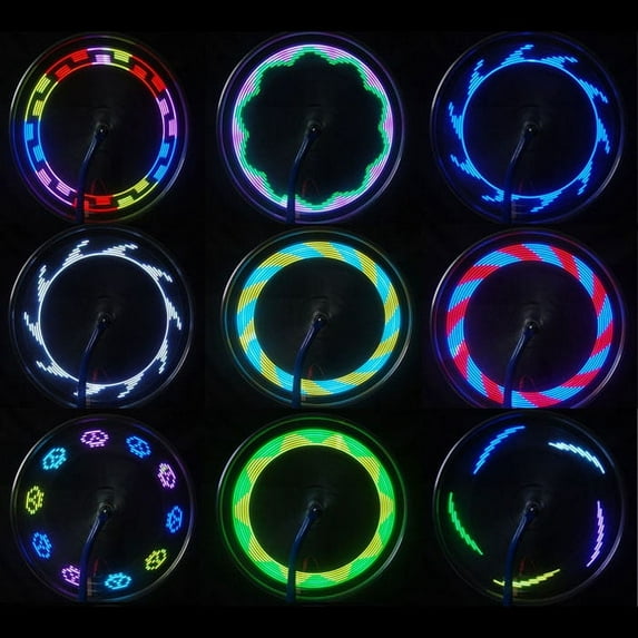Cadorn 14LED Colorful A02 Hot Wheels Spoke Lights - Quick - Release Bicycle Wheel Lights for Dynamic Visual Appeal