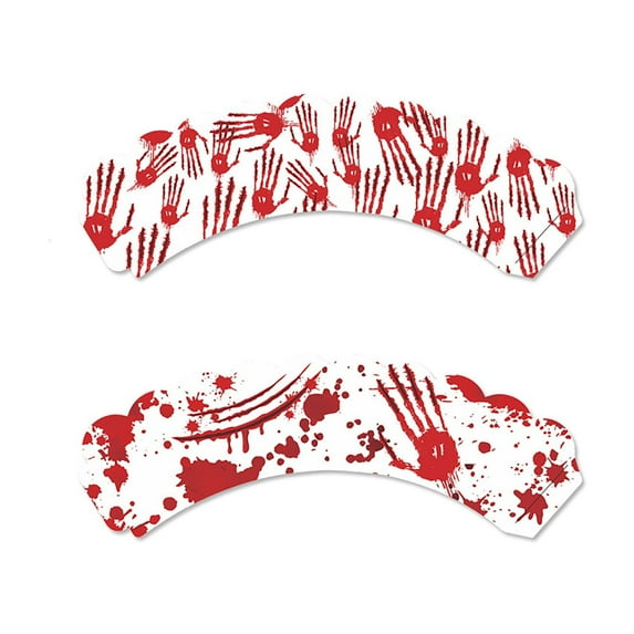 Cadorn 16PCS Halloween Knife-shaped Cake Toppers for Party Decor, Spooky Cake Borders, Haunted Bar Theme Accessories, Horror Party Supplies