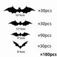 thumbnail image 1 of Cadorn 180 PCS Halloween 3D Realistic Black Bat Wall Stickers, Adhesive Bat Decorations for Halloween Party Home Decor, Spooky Indoor Outdoor Hanging Decals, 1 of 1
