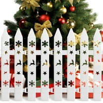 Cadorn 2PCS Christmas Deer Fence with Snowflake and Star Design, Metal Holiday Yard Decorations for Xmas Tree Party Home Indoor Outdoor Christmas Decorations