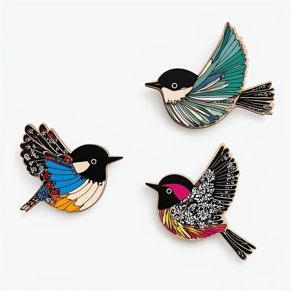 Cadorn 3 Piece Handmades Wooden Flying Birds Wall Art Decor Home And Office Wall Decor A Free Size
