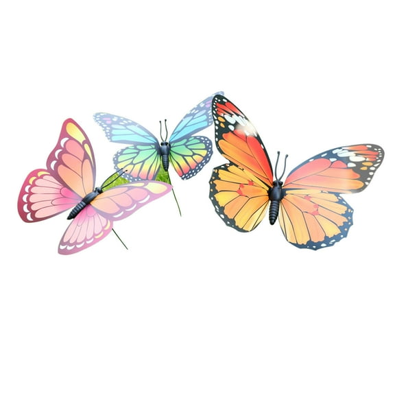 Cadorn 30cm Artificial Garden Butterflies Sticks - Colorful Outdoor Decor for Patio, Courtyard & Garden