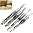 thumbnail image 1 of Cadorn 4 - Piece Woodworking Square Hole Drill Set: Mortise Chisel for Cabinet & Door Locks, 1 of 9