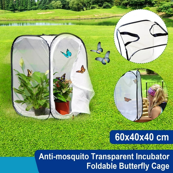 Cadorn 40×40×60cm Foldable Butterfly Cage - Multifunctional for Mosquito Netting, Pet Housing & Seedling Cultivation