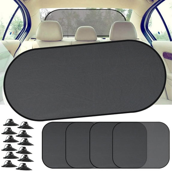 Cadorn 5 - Piece Sunshade Window Screen Set, Car/ Home UV - Protection Mesh Curtain for Side Windows & Rear Window