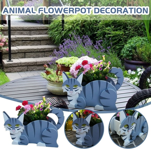 Cadorn Adorable Cat-Shaped Garden Planter – Cute Outdoor Flower Pot for Yard, Patio & Garden Decor