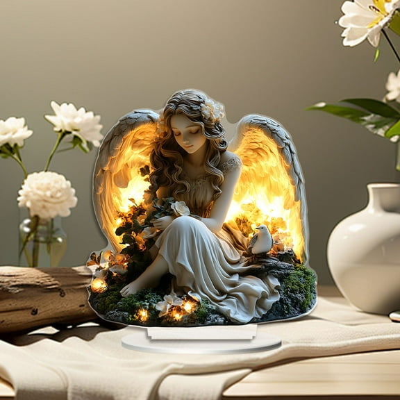 Cadorn Angel Desktop Decorative Ornament, Home & Office Display Figurine, Spiritual Tabletop Accent