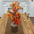 thumbnail image 1 of Cadorn Artificial Maple Leaf Bouquet, Fall Harvest Thanksgiving Decorations, Realistic Foliage Centerpiece for Autumn Festival Home Party Supplies, Family Gathering Table Decor, 1 of 7