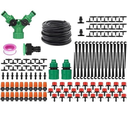 Cadorn Black Garden Drip Irrigation System Kit – Tubing, Hose, Watering Drip Kits with Adjustable Components