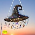 thumbnail image 1 of Cadorn Bohemian Style 2D Witch Hat Acrylic Ornament for Home Decor, Wall Hanging, Halloween Party Decoration, 1 of 3