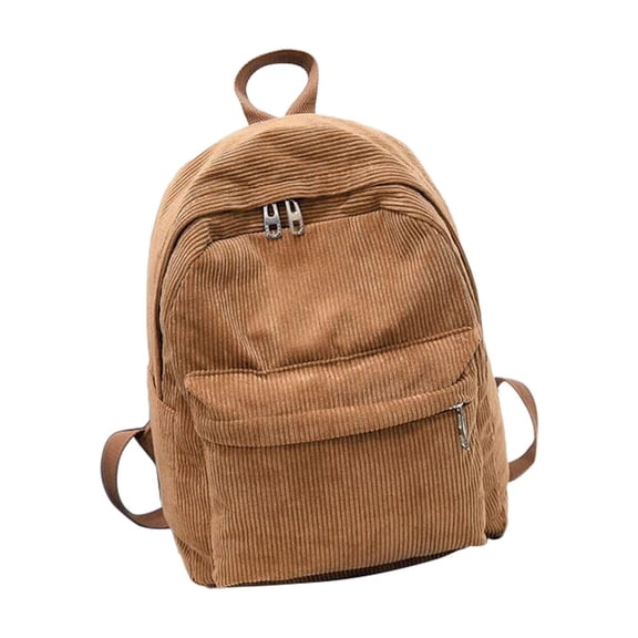 Cadorn Corduroy Backpack Stylish School Bag for Women and Teens Solid Color Design for Daily Use Travel and Campus Activities