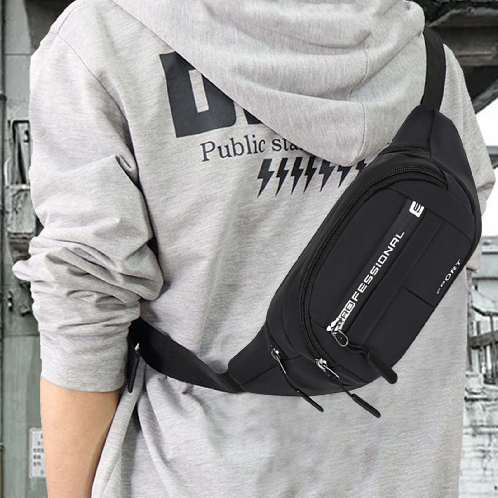 Cadorn Corduroy Crossbody Bag Large Capacity Chest Sling Bag with Adjustable Strap for Men Women, Daily Use Travel Outdoor Hiking Shopping Grocery