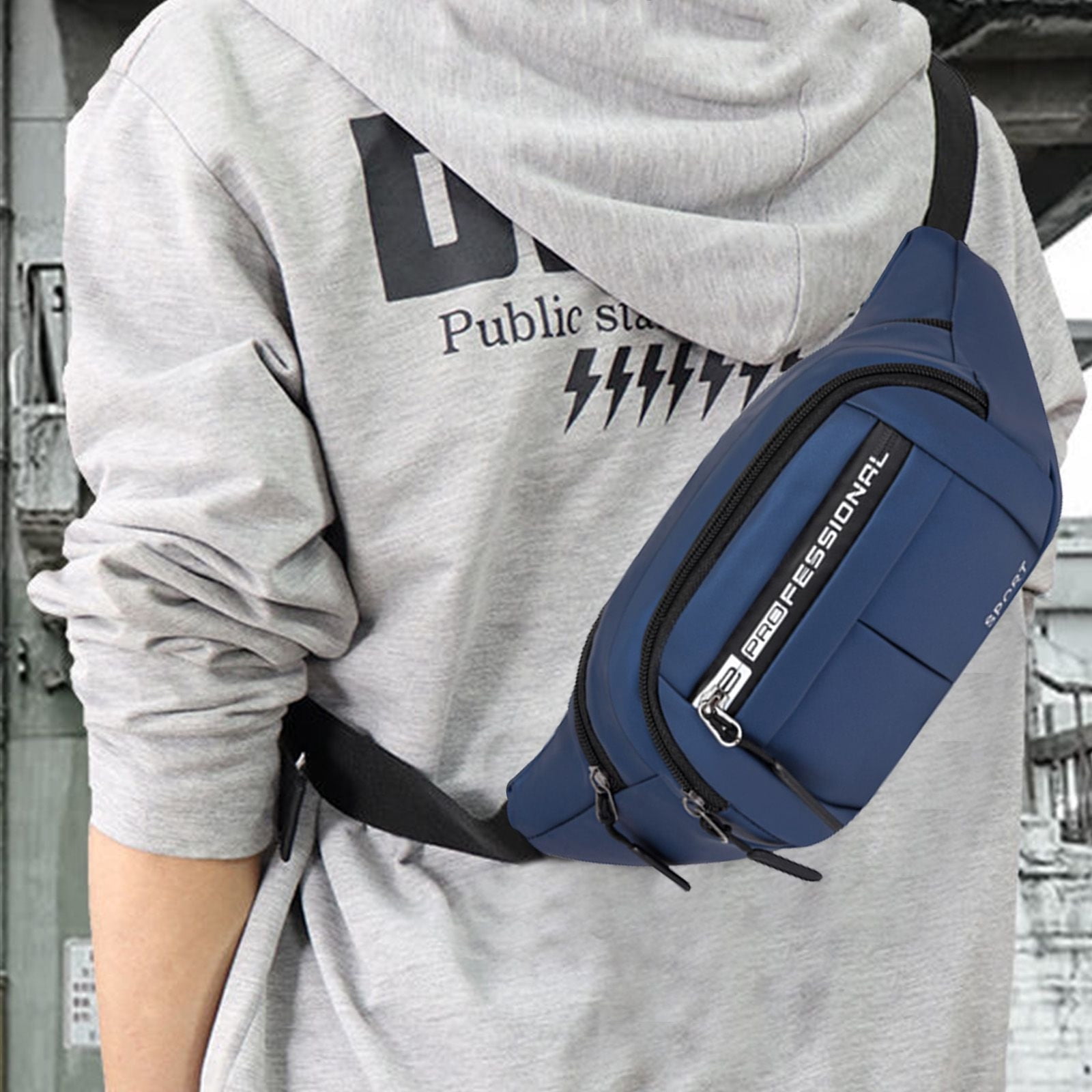 Cadorn Corduroy Crossbody Bag Large Capacity Chest Sling Bag with Adjustable Strap for Men Women, Daily Use Travel Outdoor Hiking Shopping Grocery