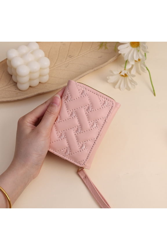 Embroidered Heart Design Women's Multi-Card Holder Wallet, Fashion Casual PU Leather Card Organizer with RFID Protection for Daily Use, Travel, Shopping and Gift Giving