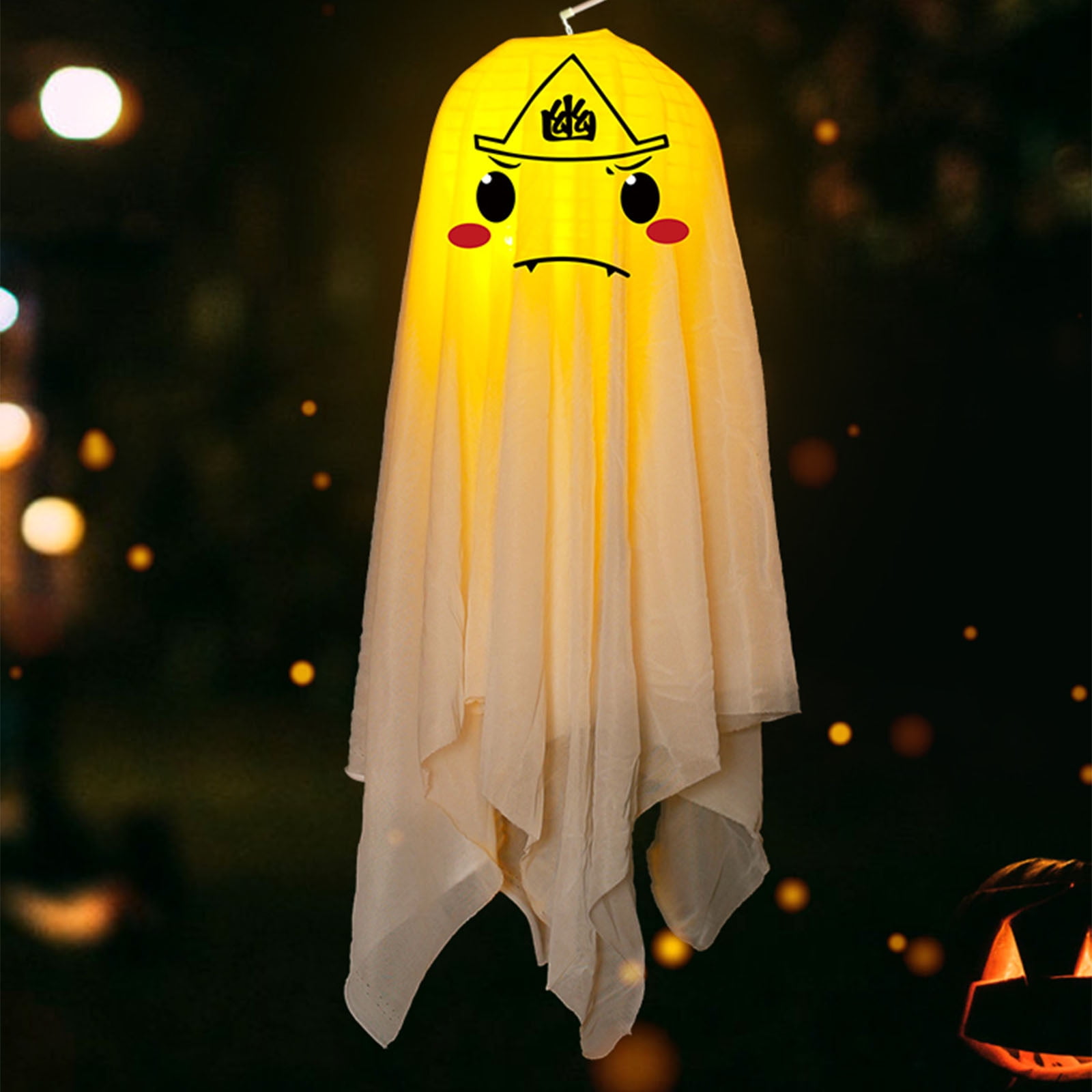 Cadorn Halloween Pumpkin Ghost Lights - Spooky Party Decorations for ...