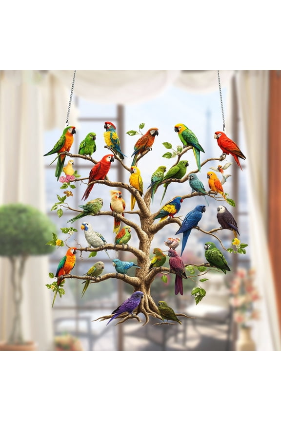 Handmade Parrot Hanging Ornament - Unique Decorative Bird Wall Art for Home Decor, Perfect Gift Idea