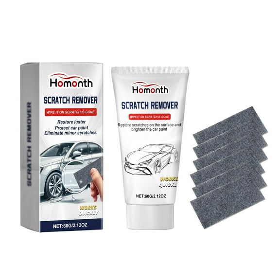 Cadorn Homononth Car Scratch Removal Kit - Glitter Cloth, Restores Paint Gloss, Eliminates Minor Scratches, Protects Paint - Quick - Acting Formula (60G/2.12OZ)
