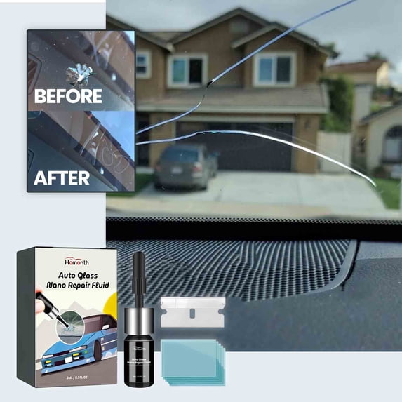 Cadorn Homonth Car Glass Nano Repair Fluid - Windshield Chip & Crack Restoration Solution