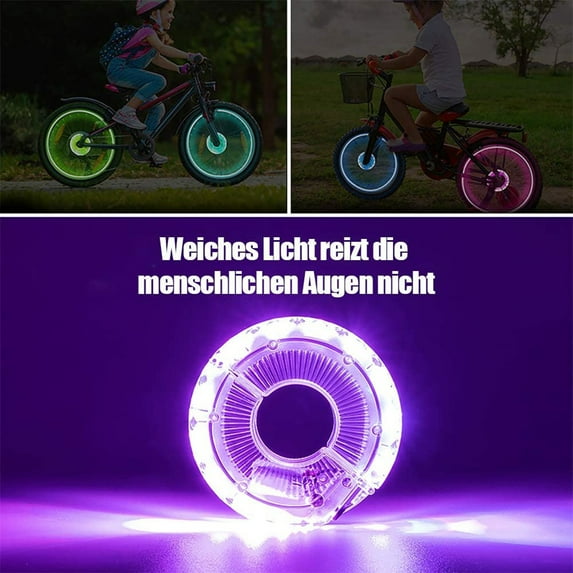 Cadorn LED USB Rechargeable Bike Spoke Light - Universal Fit, IPX5 Waterproof