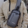 thumbnail image 1 of Cadorn Men's Combination Lock Chest Bag with USB Port, Nylon Casual Crossbody Bag for Travel, Outdoor Activities and Everyday Use, 1 of 6