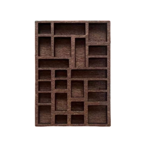 Cadorn Miniature Wooden Trinket Shelf - Compact Jewelry Rack & Specimen Storage Organizer