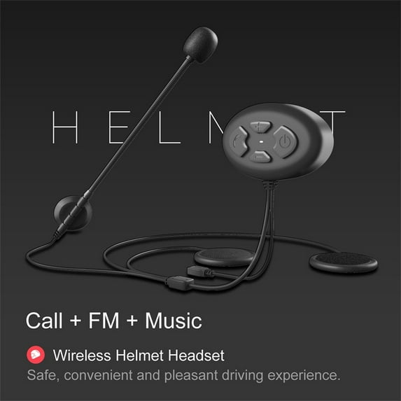 Cadorn Motorcycle Helmet Bluetooth 5.0 Headset with FM Radio & IP54 Protection