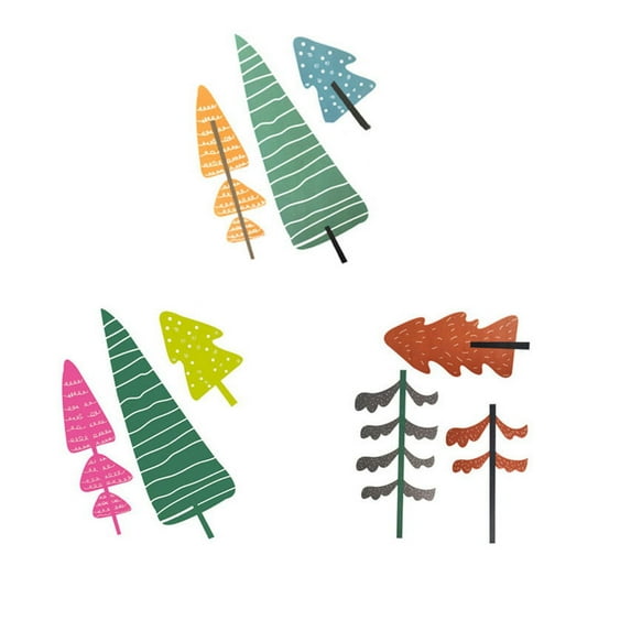 Cadorn Multicolor Tree - themed Decorative Wall & Window Decal - 14.8x21cm Mobile - friendly Affixed Sticker