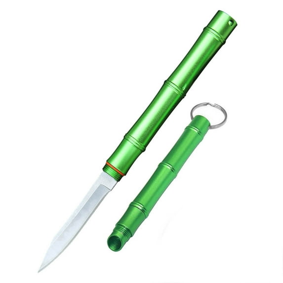 Cadorn Multipurpose Outdoor Portable Fruit Knife with Sheath – Green Bamboo - Style Steak Handle Meat Knife