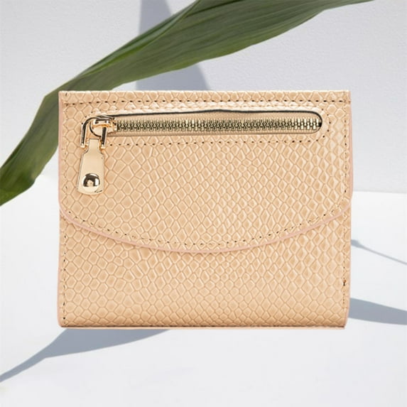 Cadorn PU Leather Wallet for Women Slim Fashionable Coin Purse with Multiple Zippers and Card Slots for Everyday Use Travel Shopping and Grocery Essentials