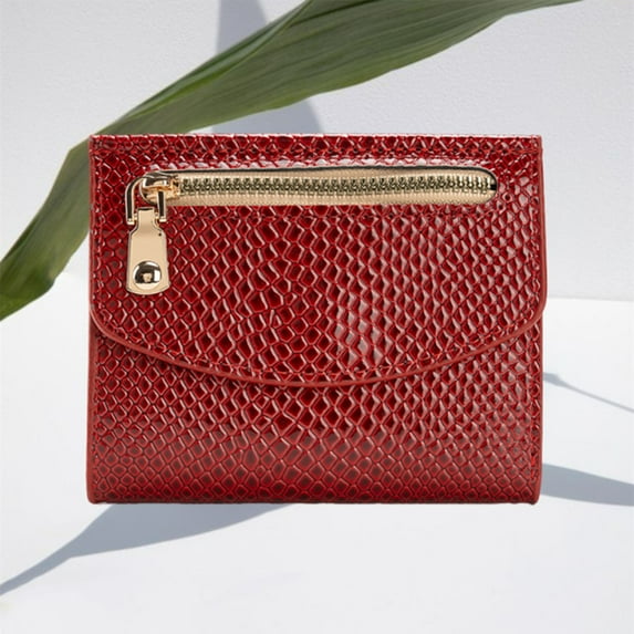 Cadorn PU Leather Wallet for Women Slim Fashionable Coin Purse with Multiple Zippers and Card Slots for Everyday Use Travel Shopping and Grocery Essentials