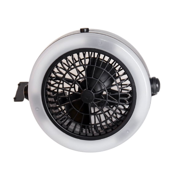 Cadorn Portable Tent Fan with LED Light - Essential Camping Gear for Outdoor Hiking - USB Rechargeable with Hook