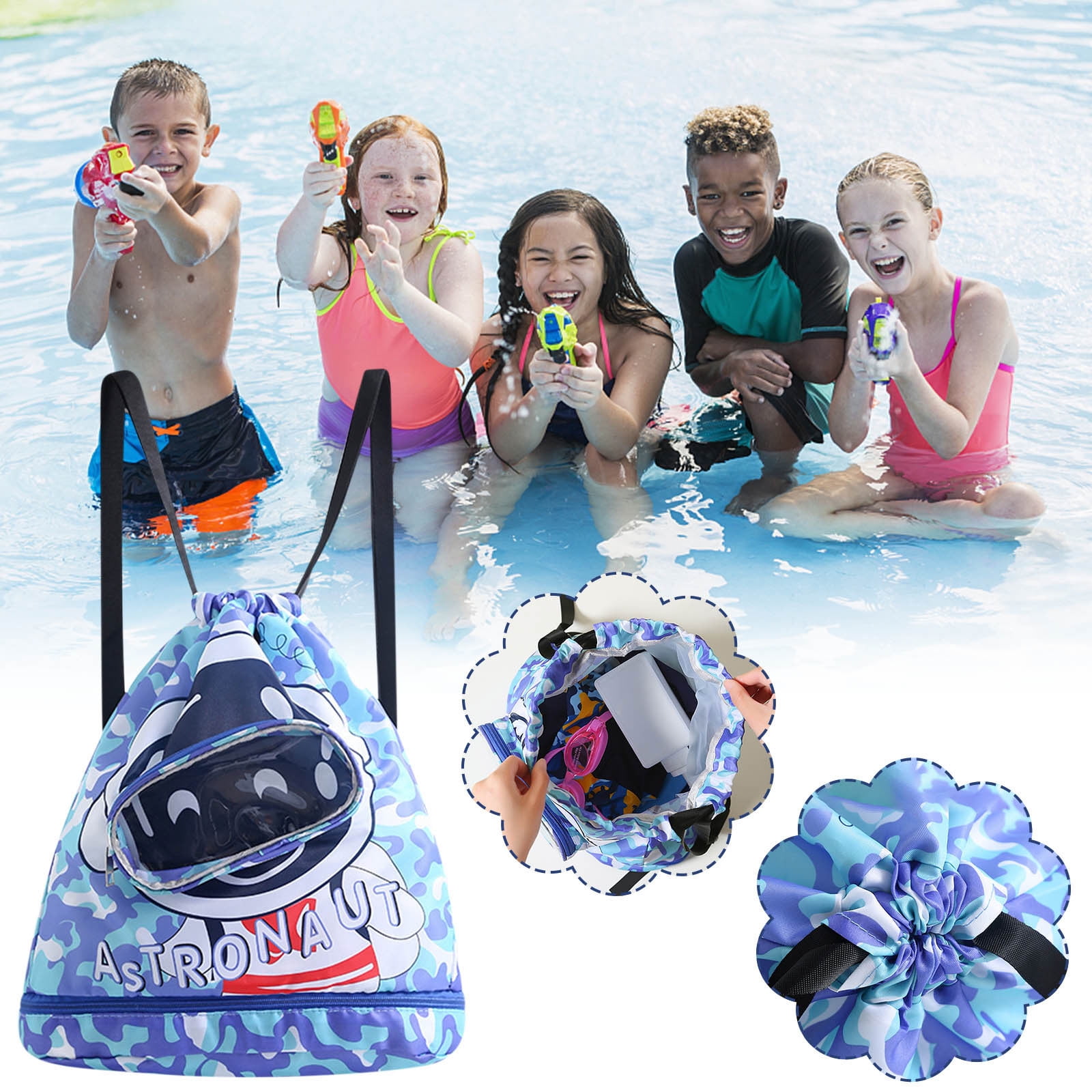 Cadorn Small - Size Children's Swimming Bag - Wet & Dry Separation ...